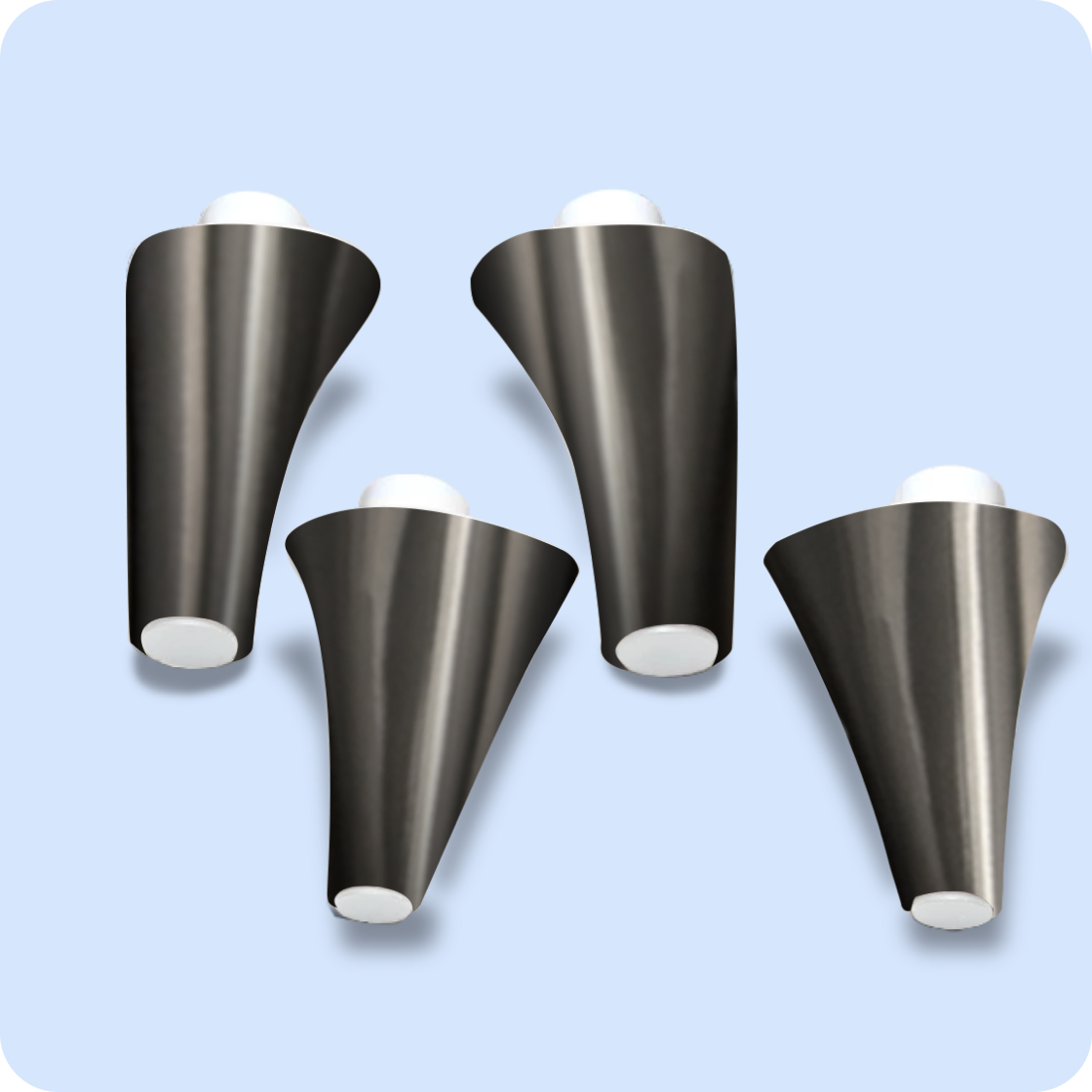 Ottoman Legs (Set of Four) Parts & Accessories TUSHY Brushed Nickel Original