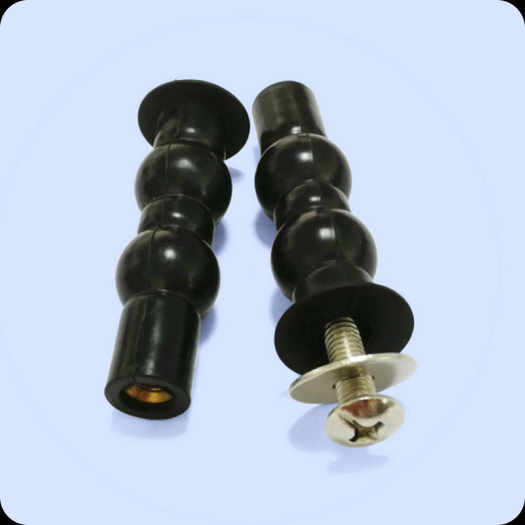 2 black, Universal top Tightening toilet Seat Screws