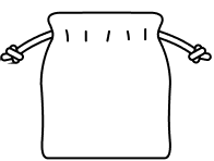 White drawstring bag illustration