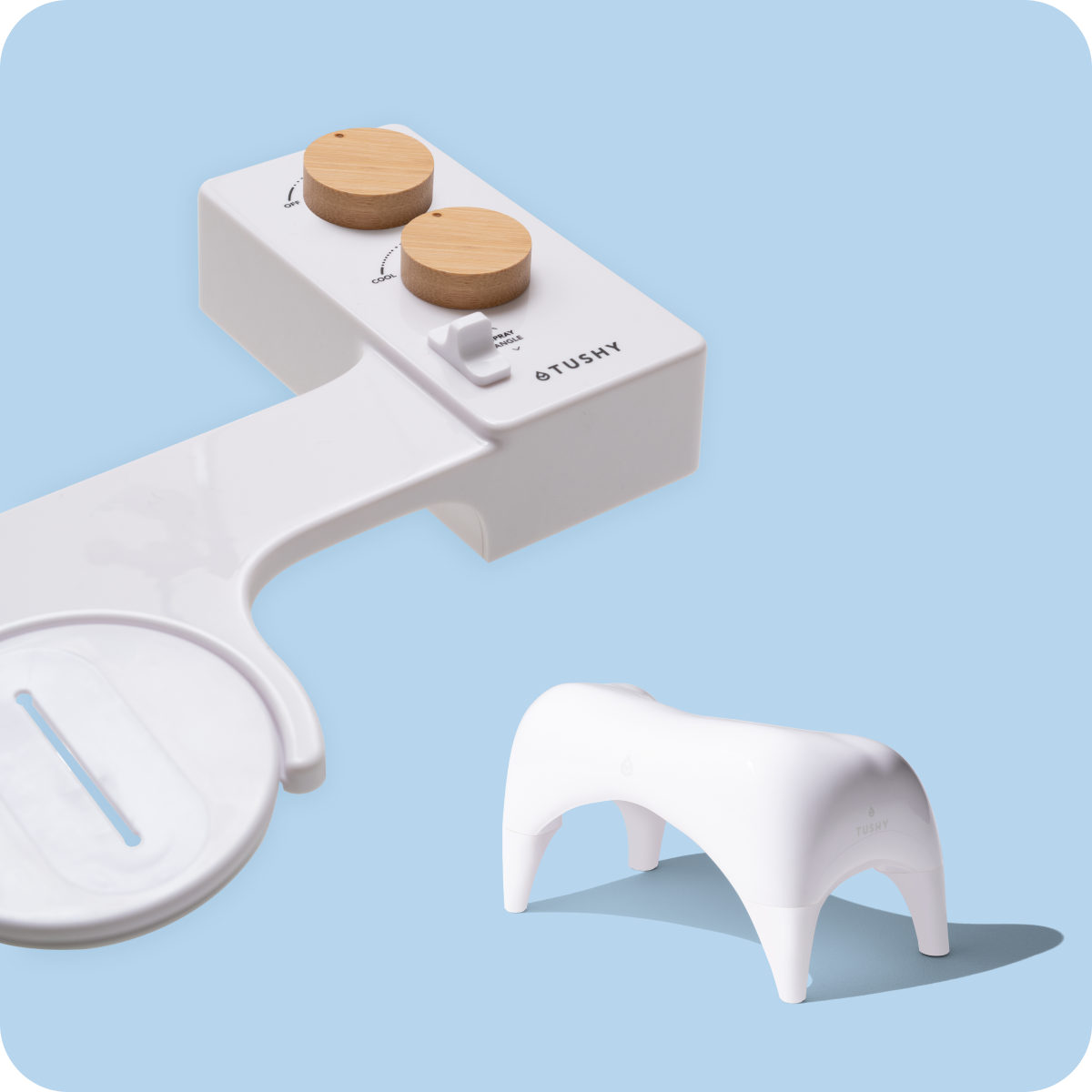 White with Bamboo Bundle Knob