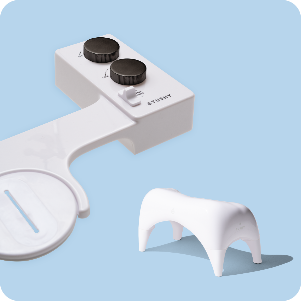 White with Gunmetal Bundle Knob