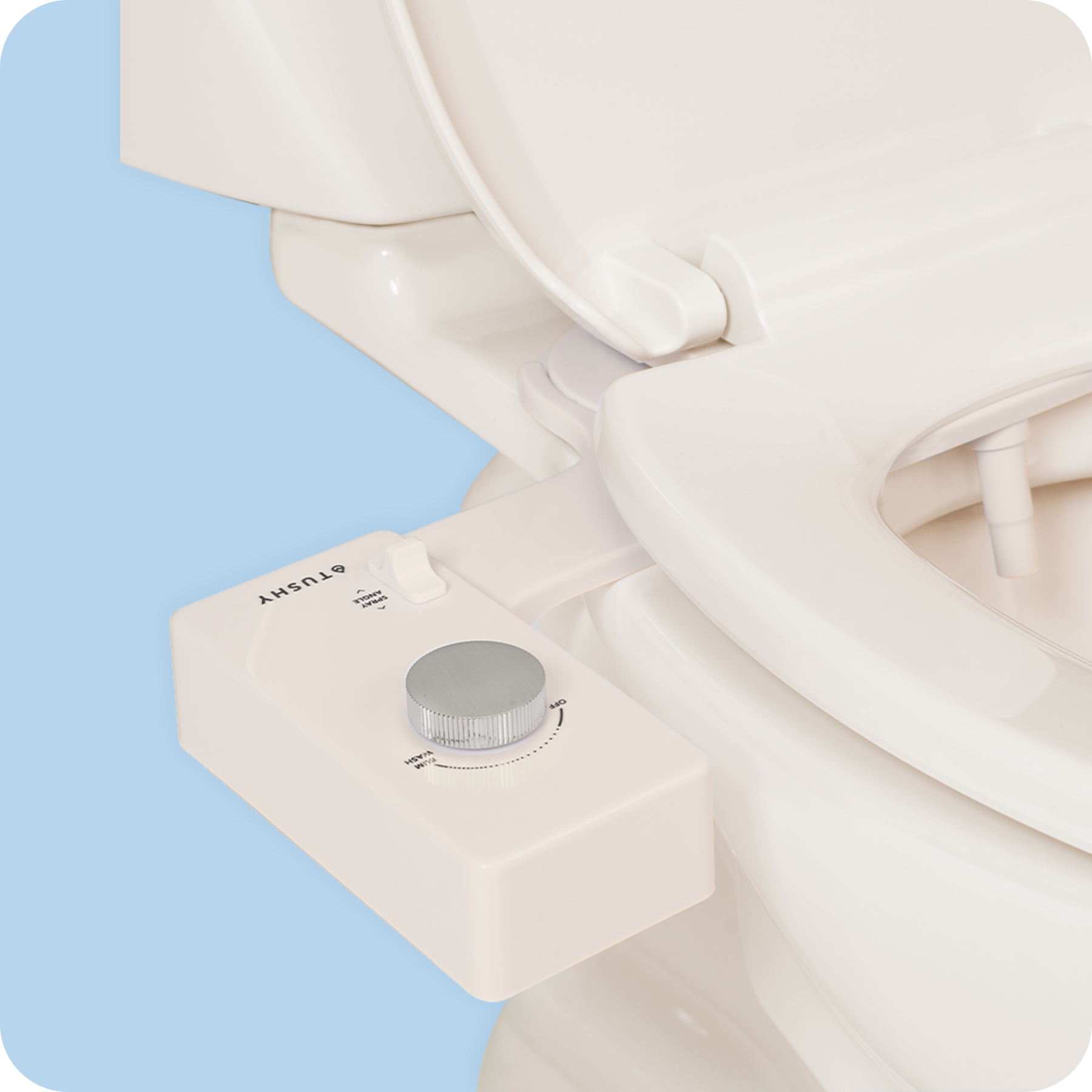 Tushy Classic 3.0 Biscuit/Platinum - a classic affordable bidet attachment by TUSHY