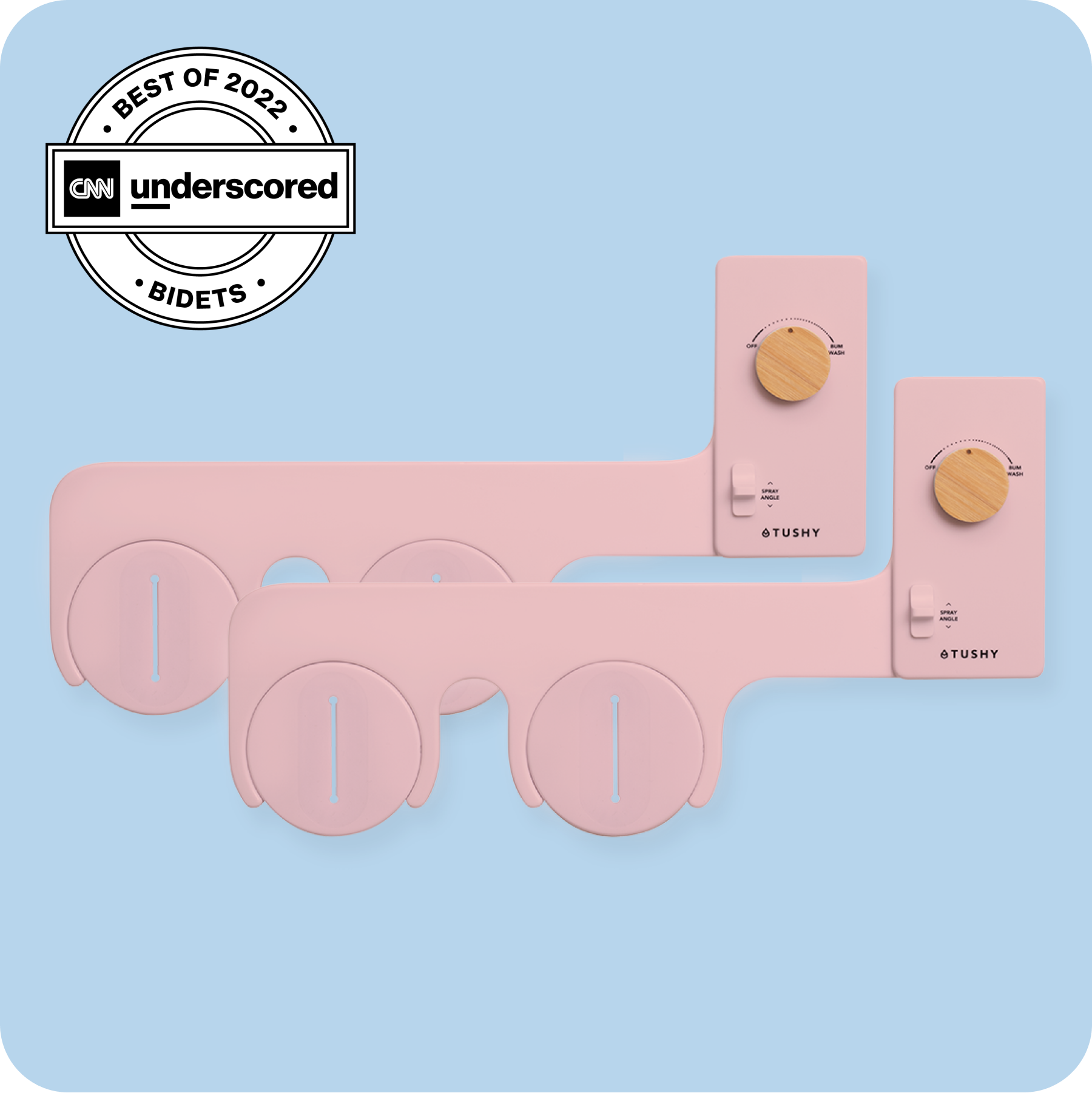 2 Pack Pink/Bamboo