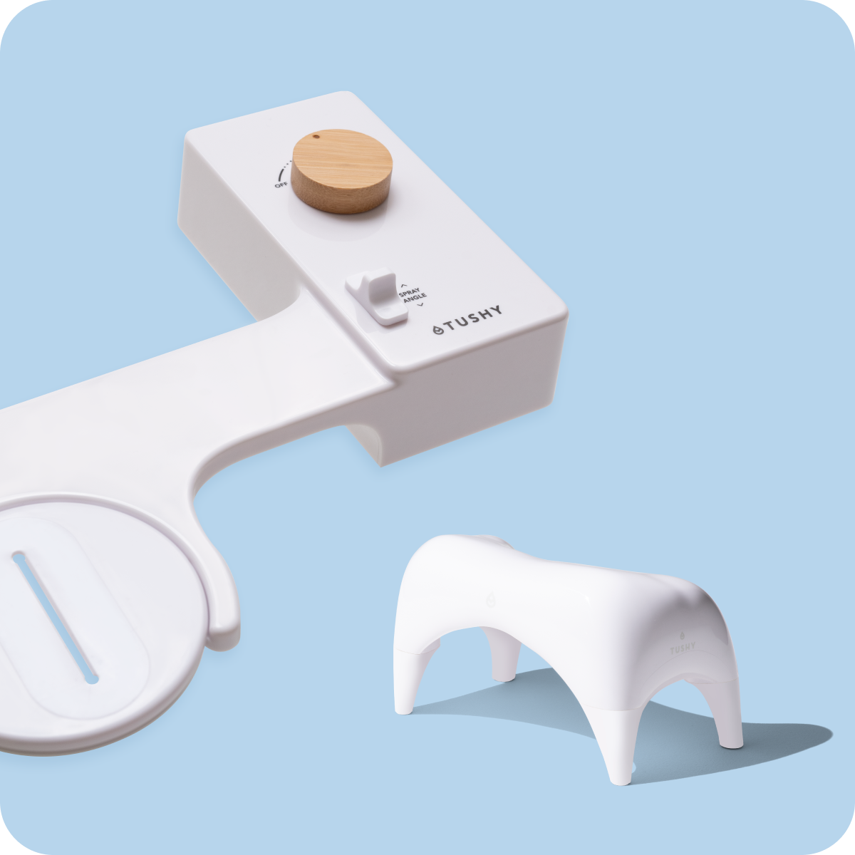 White with Bamboo Bundle Knob