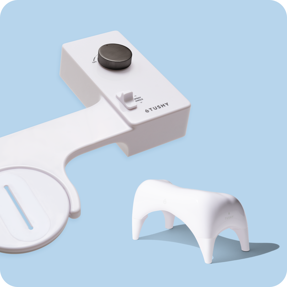 White with Gunmetal Bundle Knob