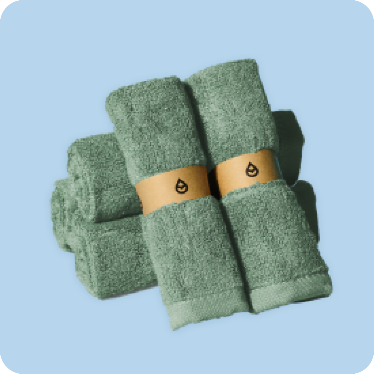 2020 - Tushy Towels Mint - 100% bamboo bidet towels