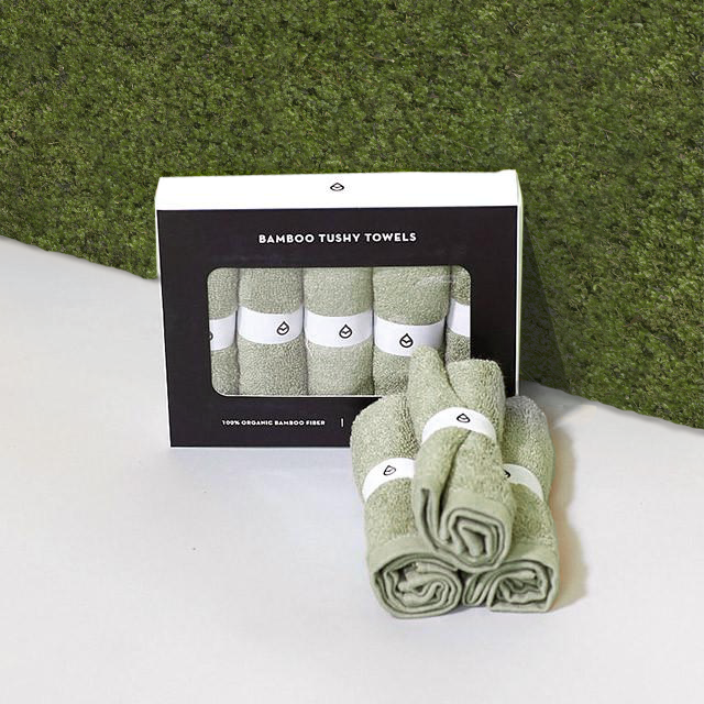 Multi-Purp(o)os Mint Bamboo TUSHY Towels
