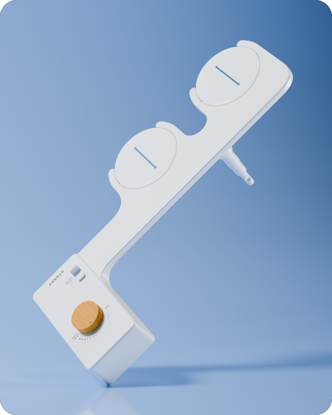TUSHY Classic 3.0 Bidet Attachment with bamboo knob