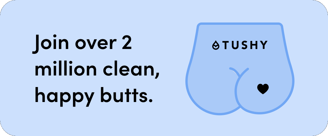A butt icon with text "Join over 2 million clean, happy butts."