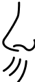 illustration of a nose sniffing