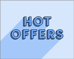 HOT OFFERS in blue