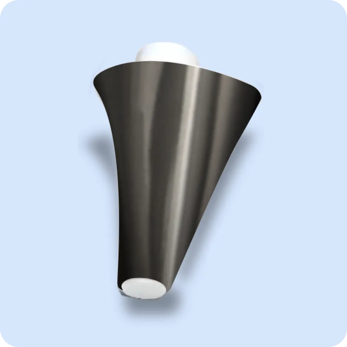 Back Right Ottoman Leg in Brush Nickel - Regular