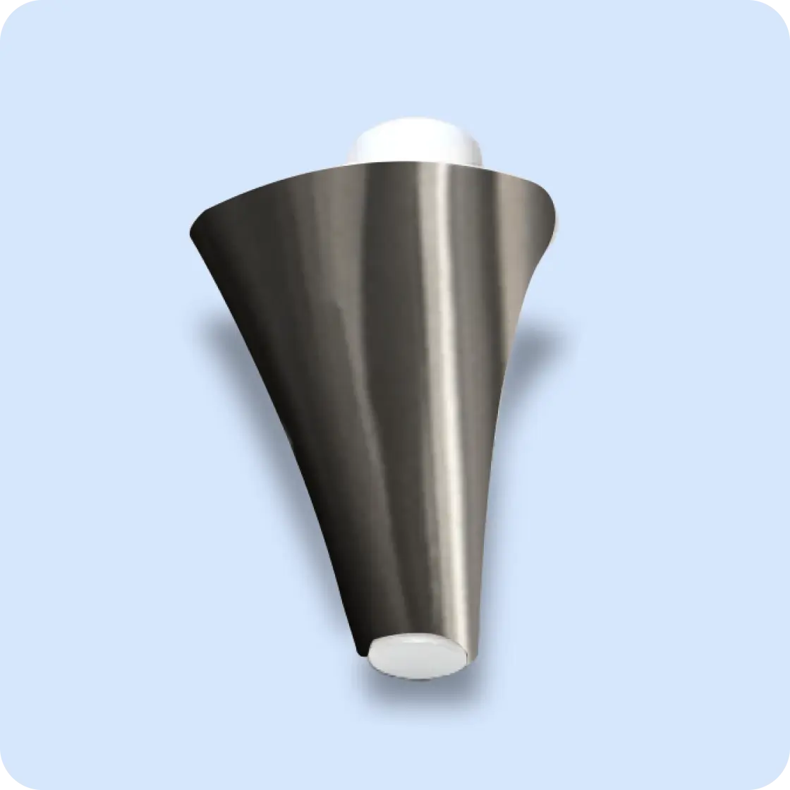 Back Left Ottoman Leg in Brush Nickel - Relaxed