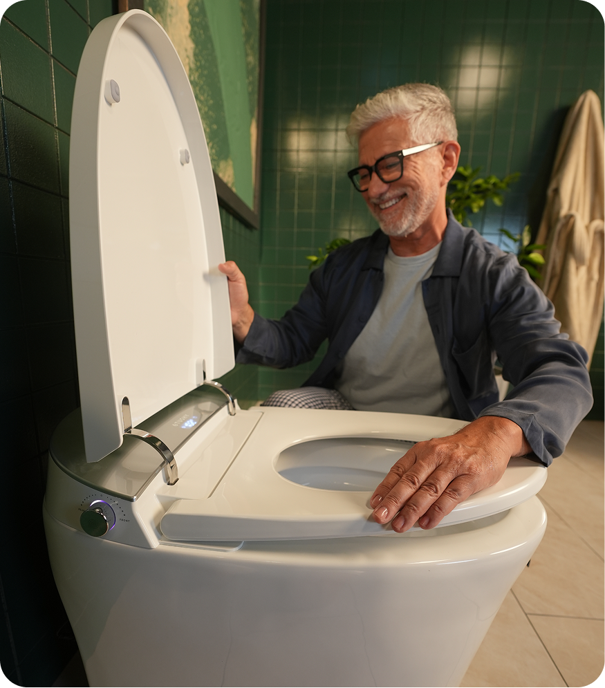 Integrated electric bidet comfort. 