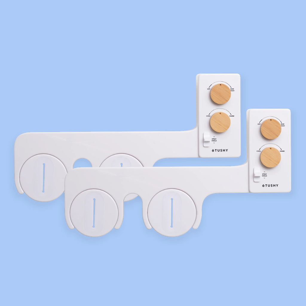 TUSHY Spa 3.0 - 2 Pack White/Bamboo