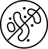 Illustration of germs with a cross through them