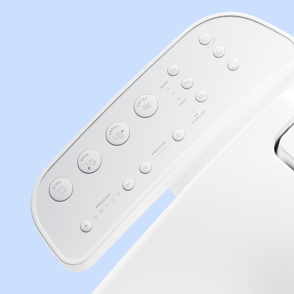 Close up of a TUSHY Cloud control panel