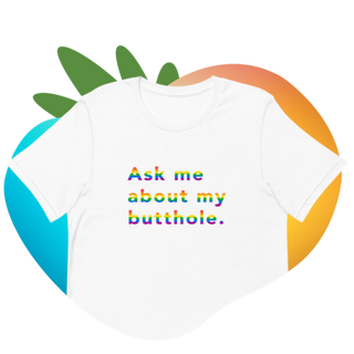 TUSHY Rainbow Butthole T-shirt Merch TUSHY Pride XS