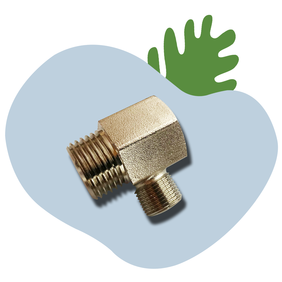 Brass Mini Adapter for 1/2" Connections