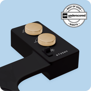 Tushy Spa 3.0 Black/Gold - a warm water bidet attachment by TUSHY