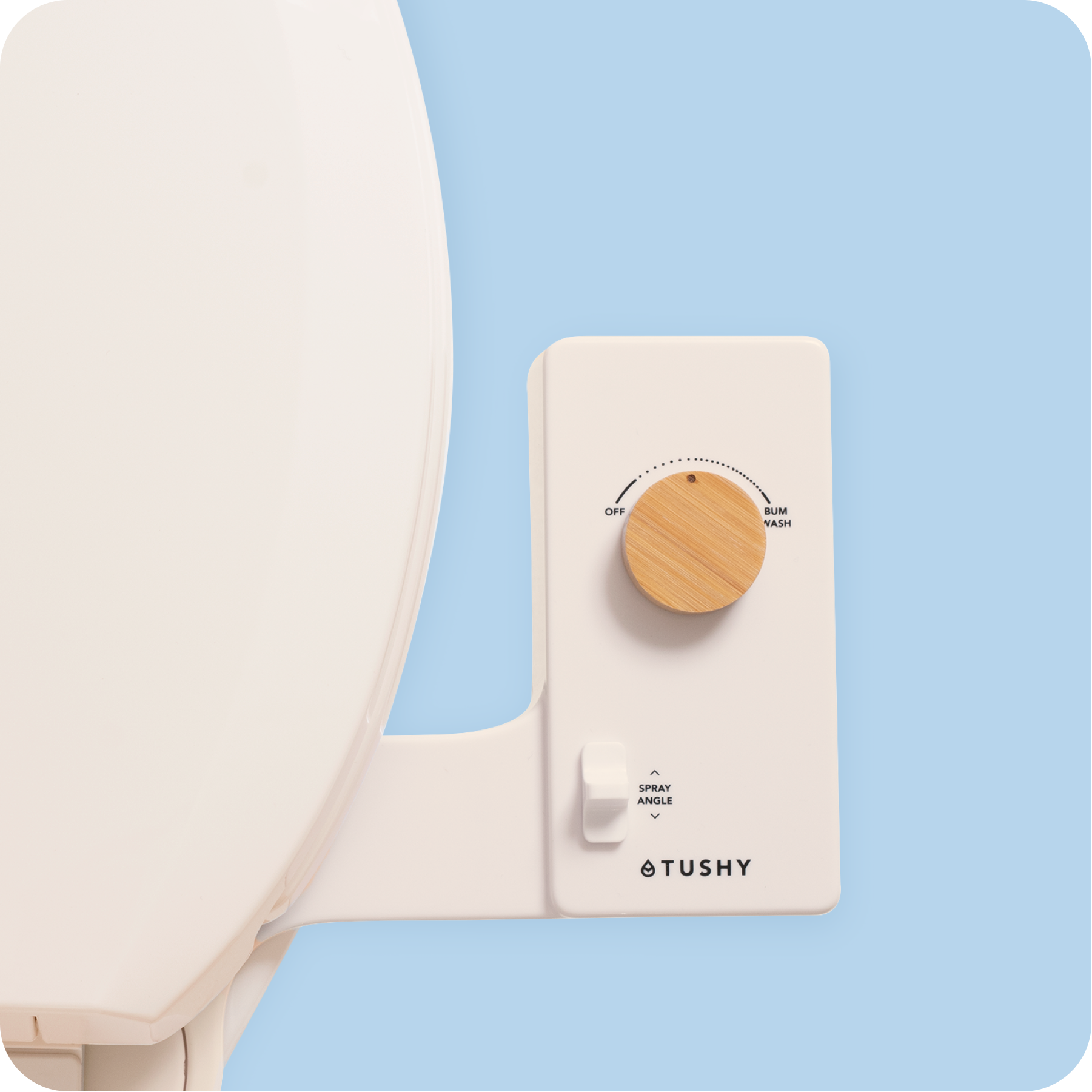 Tushy Classic 3.0 Biscuit/Bamboo - a classic affordable bidet attachment by TUSHY