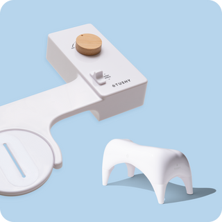 White with Bamboo Bundle Knob