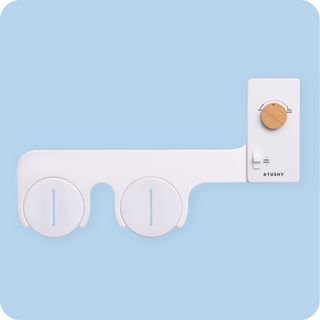 White with Bamboo Bundle Knob