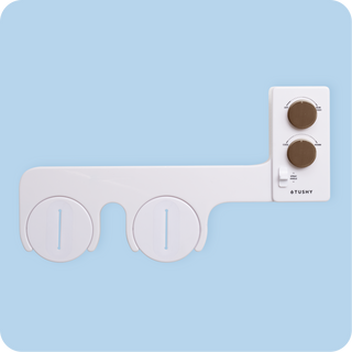 White with Bronze Bundle Knob