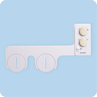Tushy Spa 3.0 White / Gold-classic - a warm water bidet attachment by TUSHY White with Gold Knobs