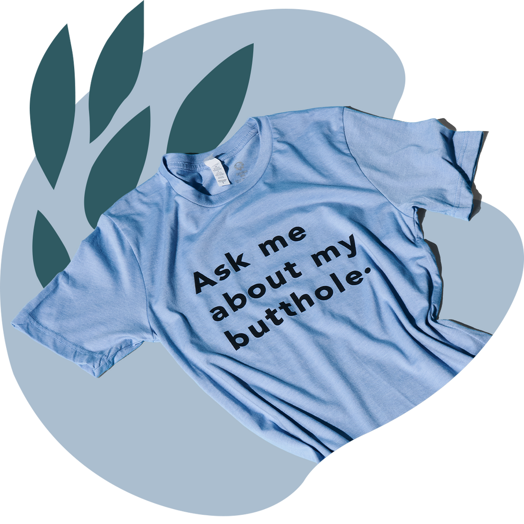 TUSHY Butthole Shirt Merch TUSHY Ocean Blue S
